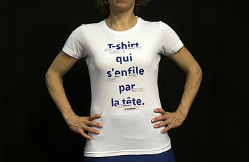 T-shirt blanc femme ou homme (taille M à XXL) (8,33 € HT / 10,00 € TTC)